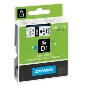Dymo 45013 12x7 Beyaz Siyah Yedek Şerit