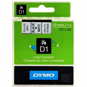 Dymo 45013 12x7 Beyaz Siyah Yedek Şerit