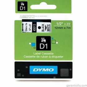 Dymo 45013 12x7 Beyaz Siyah Yedek Şerit