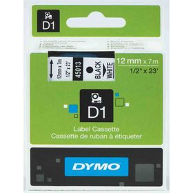 Dymo 45013 12x7 Beyaz Siyah Yedek Şerit