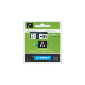 Dymo 45013 12x7 Beyaz Siyah Yedek Şerit