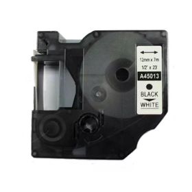 Dymo 45013 Beyaz-Siyah D1 12 mm x 7 m Muadil Yedek Şerit