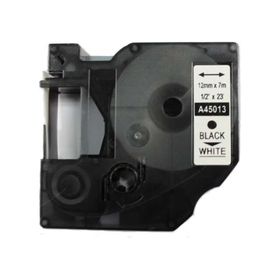 Dymo 45013 Beyaz-Siyah D1 12 mm x 7 m Muadil Yedek Şerit