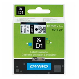 Dymo 45713 45013 D1 Beyaz Siyah Şerit