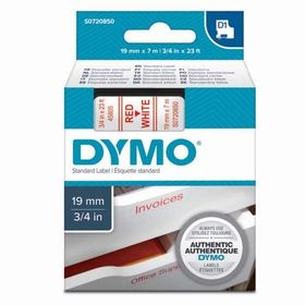 Dymo 45805 19 mm 7 mt Standart Beyaz Üzerine Kırmızı D1 Şerit