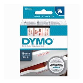 Dymo 45805 19 mm 7 mt Standart Beyaz Üzerine Kırmızı D1 Şerit
