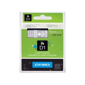 Dymo 45810 Şeffaf Beyaz 19 mm x 7 m D1 Yedek Şerit