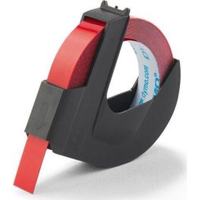 Dymo 520102 9 mm x 3 mt Kırmızı Kabartma Şerit