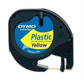 Dymo 59423 Letratag 12x4 Sarı Plastik Şerit