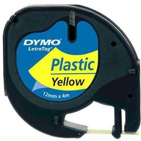 Dymo 59423 Sarı 12 mm 4 m Letratag Plastik Şerit