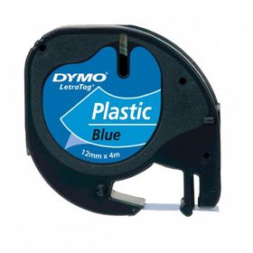 Dymo 59426 Letratag 12 mm x 4 mt Mavi Plastik Şerit
