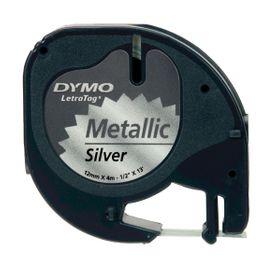 Dymo 59429 Letratag 12 mm x 4 mt Gri Metalik Şerit
