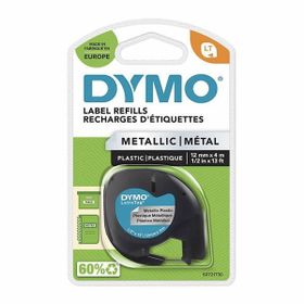 Dymo 59429 Letratag 12 mm x 4 mt Gri Metalik Şerit