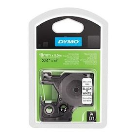 Dymo 718070-16960 D1 Permanentpol Siyah-Beyaz 19x5.5 m Şerit Etiket