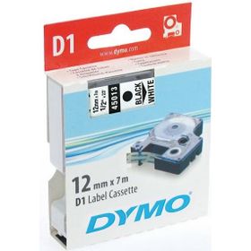 Dymo 720520-45012 D1 Şeffaf-Kırmızı 12x7 m Şerit