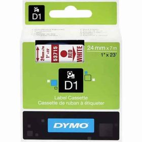 Dymo 720950-53715 D1 Beyaz-Kırmızı 24x7 m Şerit
