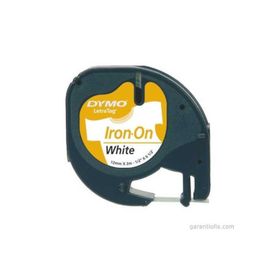 Dymo Beyaz Letratag 12 mm 2 mt Ütü Transfer Şerit