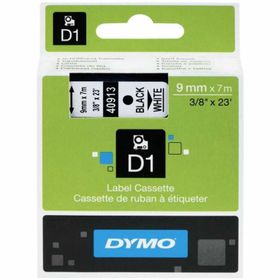 Dymo D1 40913 Beyaz-Siyah 9 mm x 7 m Yedek Şerit