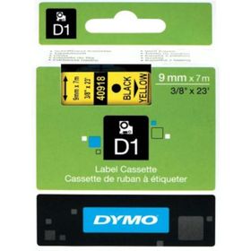 Dymo D1 40918 Sarı-Siyah 9mm x 7m Yedek Şerit