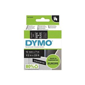 Dymo D1 45021 Siyah-Beyaz 12mm x 7m Yedek Şerit
