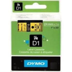 Dymo D1 53718 Sarı-Siyah 24 mm x 7 m Yedek Şerit