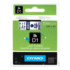 Dymo D1 720690 40914 9 mm 7 mt Beyaz Mavi Yedek Şerit