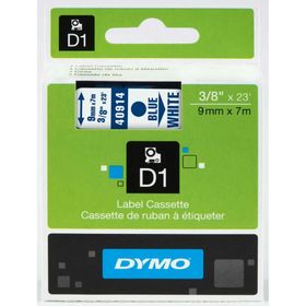Dymo D1 720690 40914 9 mm 7 mt Beyaz Mavi Yedek Şerit