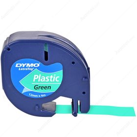 Dymo Letratag 12 mm x 4 m Yeşil Plastik Etiket