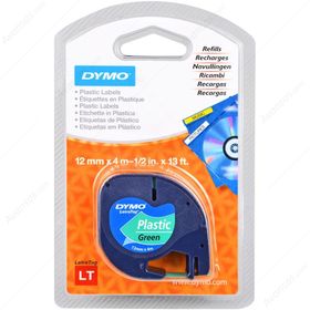 Dymo Letratag 12 mm x 4 m Yeşil Plastik Etiket