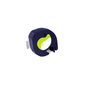Dymo Letratag 59422 91201 12 mm 4 m Plastik Beyaz Üstüne Siyah Muadil Etiket