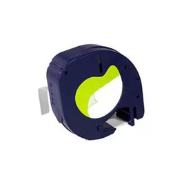 Dymo Letratag 59422 91201 12 mm 4 m Plastik Beyaz Üstüne Siyah Muadil Etiket