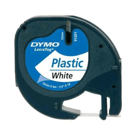 Dymo Letratag Muadili Beyaz 12 mmx4 m Plastik Serit Etiket