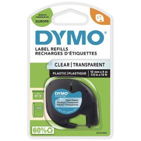 Dymo Letratag Şeffaf Suya Dayanıklı S0721530 12 mm x 4 Metre Plastik Şerit