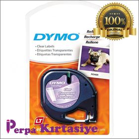 Dymo Letratag Şeffaf Suya Dayanıklı S0721530 12 mm x 4 Metre Plastik Şerit