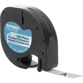 Dymo Letratag Şeffaf Suya Dayanıklı S0721530 12 mm x 4 Metre Plastik Şerit