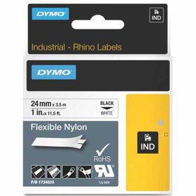 Dymo RhinoPro 1734524 Beyaz-Siyah 24mm x 3.5m Naylon Şerit