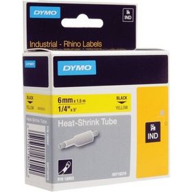 Dymo Rhinopro 18052 Sarı-Siyah 6mm x 1.5m Polyester Şerit