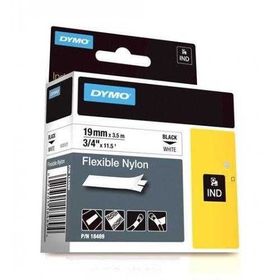 Dymo RhinoPro 18489 Beyaz-Siyah 19mm x 3.5m Naylon Şerit