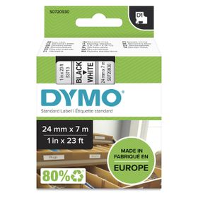 Dymo S0720930 Schriftbaender D1 24mmx7m Siyah-Beyaz Bant