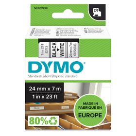 Dymo S0720930 Schriftbaender D1 24mmx7m Siyah-Beyaz Bant