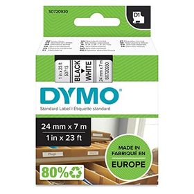 Dymo S0720930 Schriftbaender D1 24mmx7m Siyah-Beyaz Bant