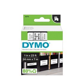 Dymo S0720930 Schriftbaender D1 24mmx7m Siyah-Beyaz Bant