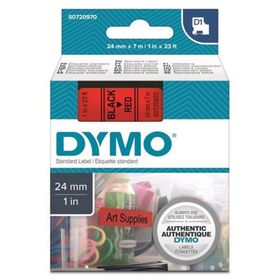 Dymo S0720970 Kırmızı-Siyah 24mmx7m D1 Etiket