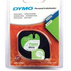 Dymo S0721510 12 mm 4 mt Beyaz LetraTag Kağıt Şerit