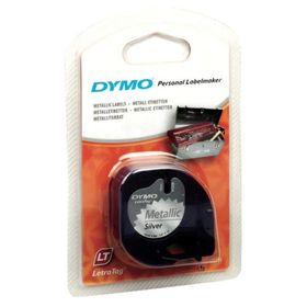 Dymo S0721730 LetraTag 12 mm x 4 mt Gri Metalik Şerit