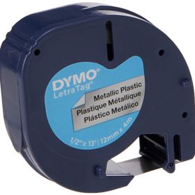 Dymo S0721730 LetraTag 12 mm x 4 mt Gri Metalik Şerit