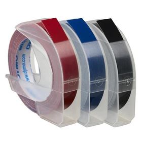 Dymo S0847730 3D Plastik Kabartma Şerit 9 mm x 3 mt 3'lü Siyah Bant
