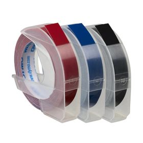 Dymo S0847730 3D Plastik Kabartma Şerit 9 mm x 3 mt 3'lü Siyah Bant