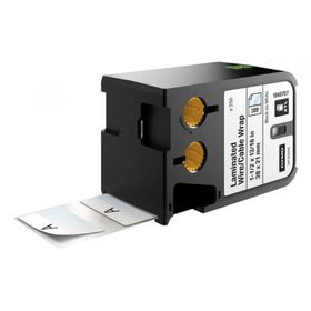 Dymo XTL 38 mm 21 mt Beyaz-Siyah Esnek Naylon Etiketi
