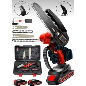Dynamic Max 128VF Bakır Çift Pala Çift Batarya Şarjlı Ağaç Kesme ve Dal Budama Makinesi